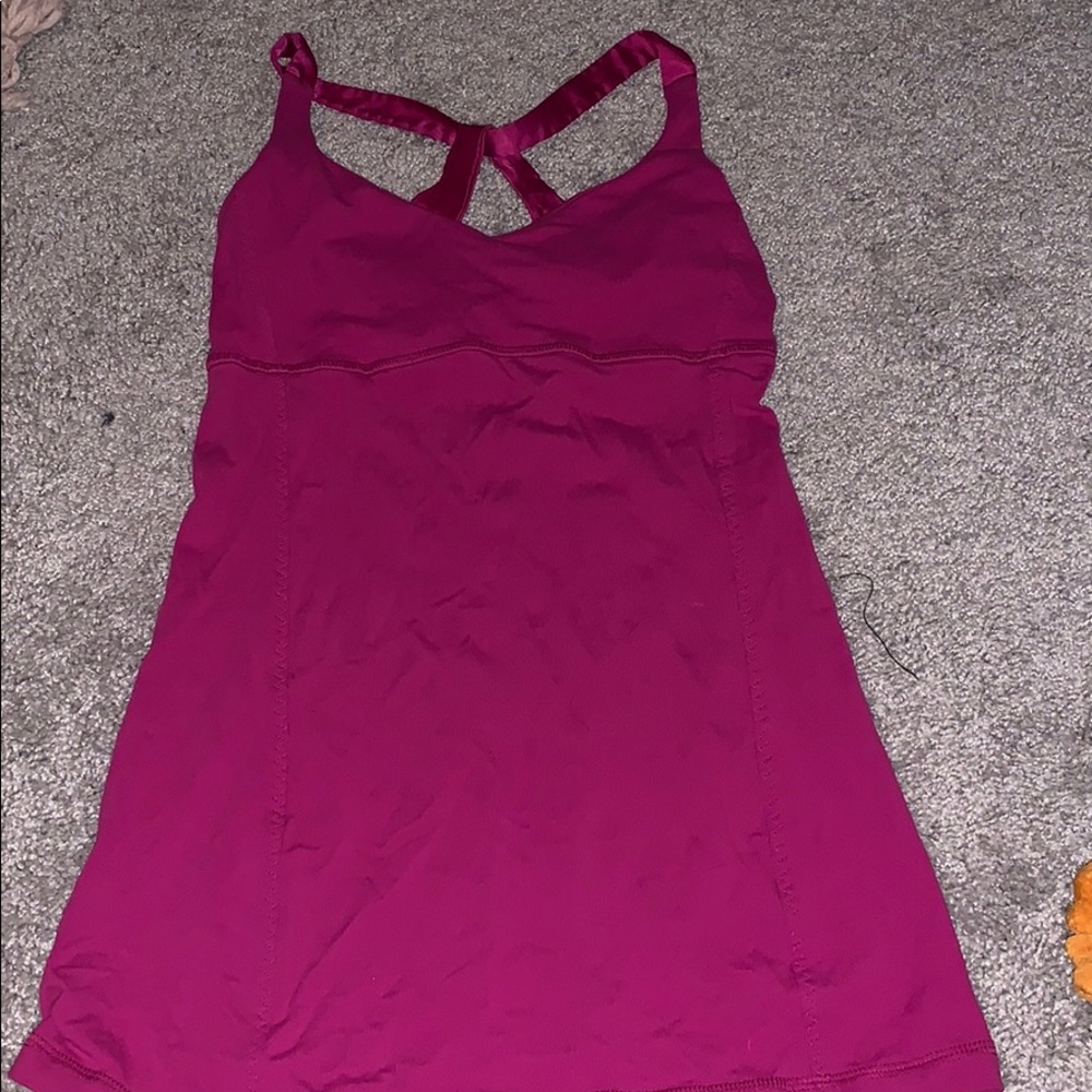 Hot pink lululemon tank top size 4